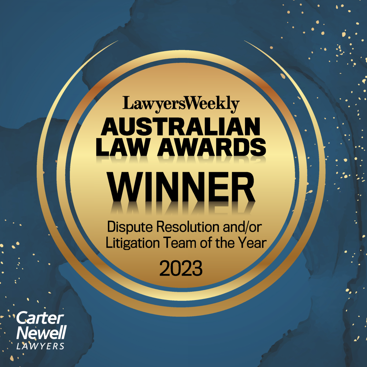 Carter Newell’s Construction & Engineering team wins at The Australian Law Awards